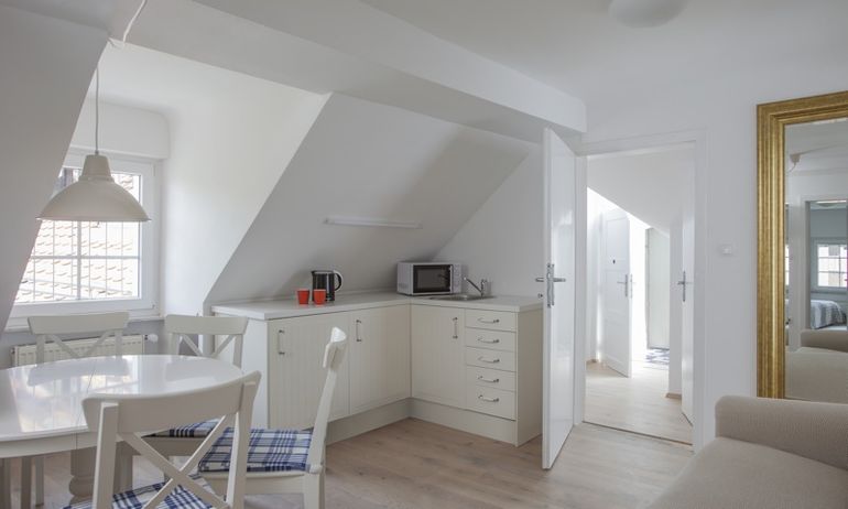 Living room with the kitchen