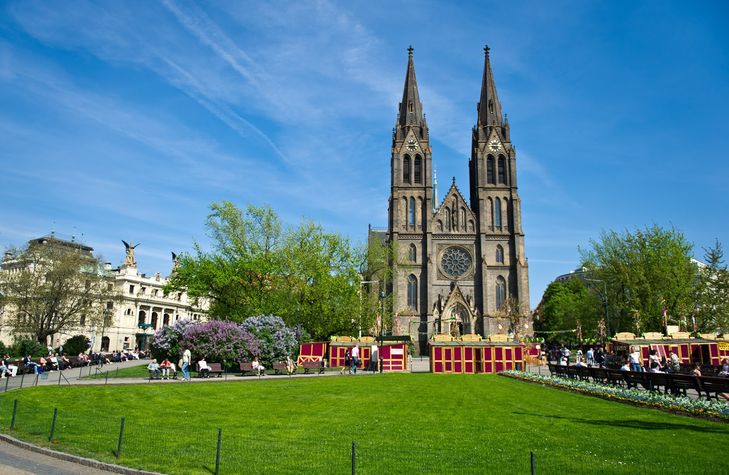 Namesti Miru Metro, Bus and Tram Station. 200m far from the apartment
