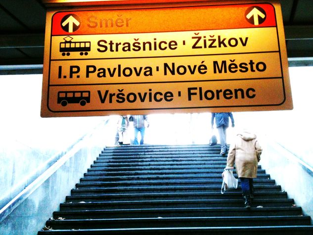 Direction IP Pavlova to reach the apartment from Namesti Miru Metro Station, 200m far from the apartment. From/to the airport in less than 1 hour with about 1 euro. With Metro (Green Line) and Bus number 119