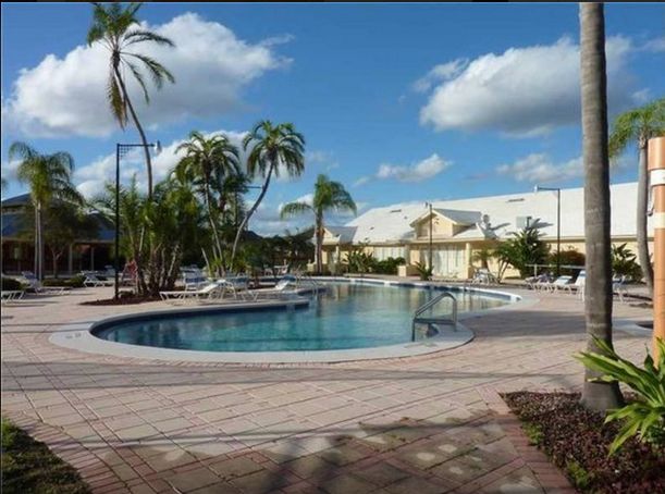 Large heated pool