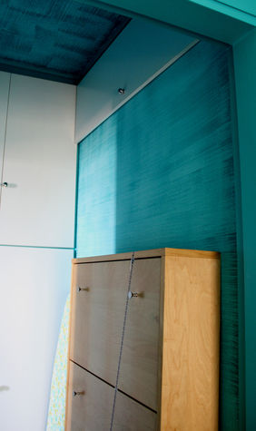 small hall leading to bathroom