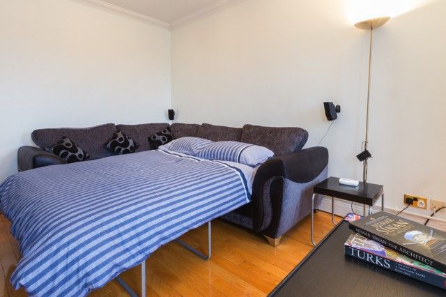 Sofa converting into a double high mattress bed. 
Sofa converting into a double high mattress bed. 