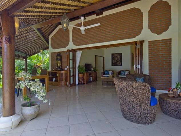 View of villa covered terrace