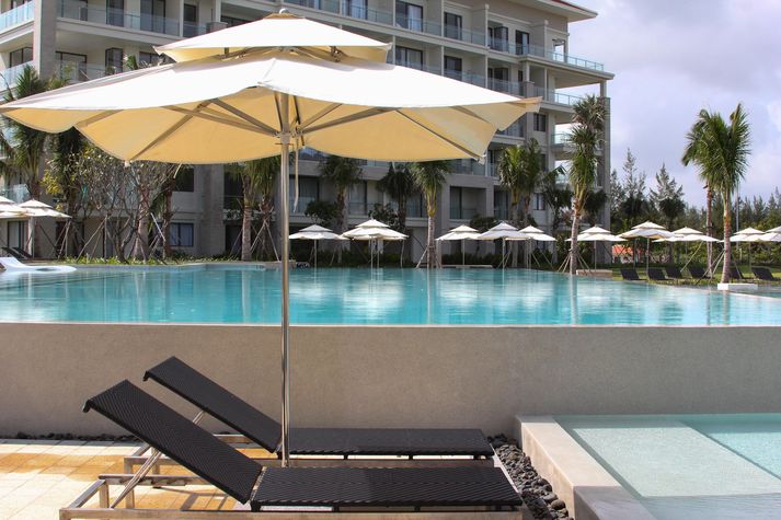 The pool water is always clean and clear.