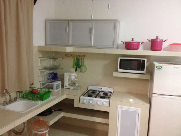 Kitchen and dish washing area