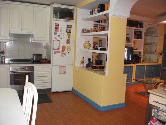 kitchen and sitting room