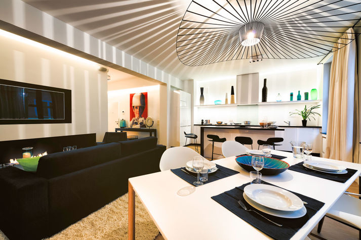 Living Area with Fully-Equipped Kitchen