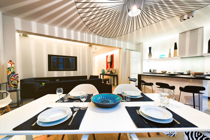 Living Area with Fully-Equipped Kitchen