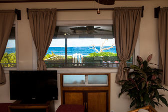 The blue ocean serenades you from the window and invites you to come take a splash.