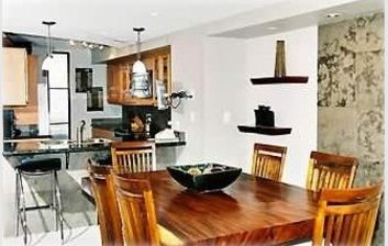 Dining room and kitchen