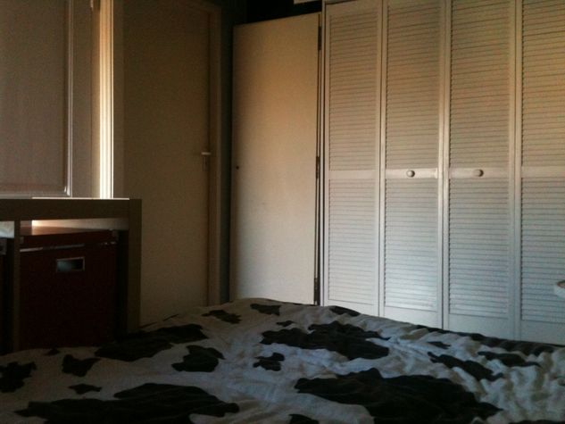 The bedroom as seen from the bed