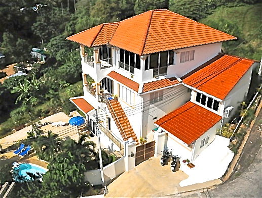 OASIS Villa from the Air: A Suite is on second floor