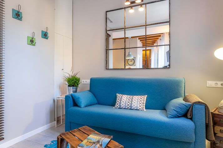 Double Sofa Bed in the Living Room