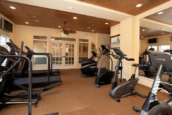 Use your free time for a work out at the fitness and aerobics center