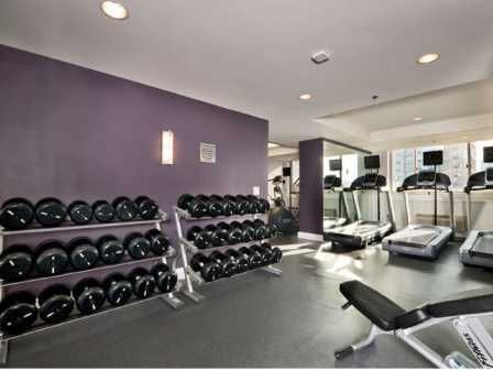 Large fitness center with cardio and weight machines