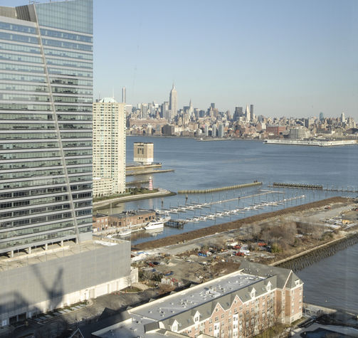 The building offers amazing views