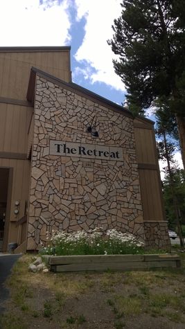 Entry area of condominium complex.