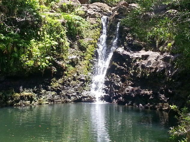 most photographed waterfall on Maui going to Hana