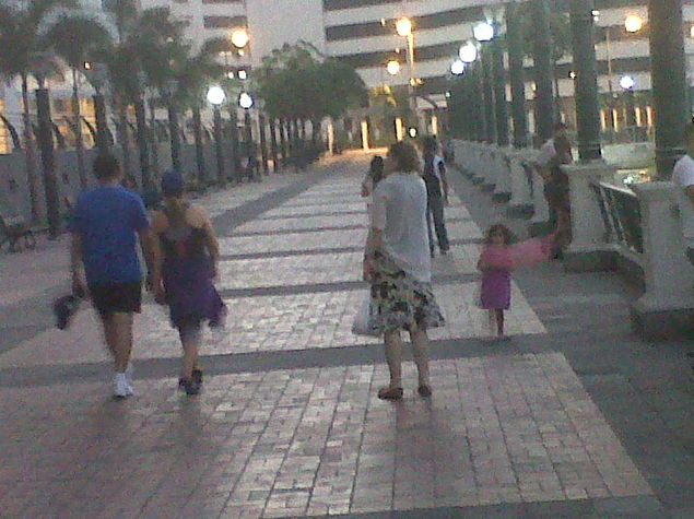 view of Malecon 2000 behind Riverfront II building