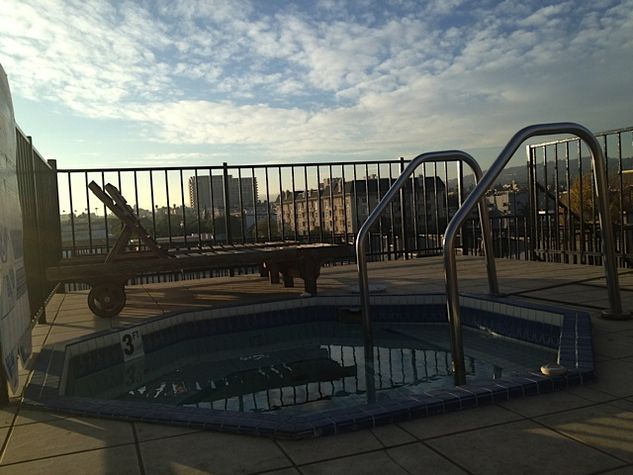 Roof top jacuzzi with 360 view of the Hollywood Hills and the city