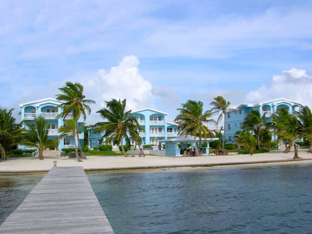 The resort as seen from the pier