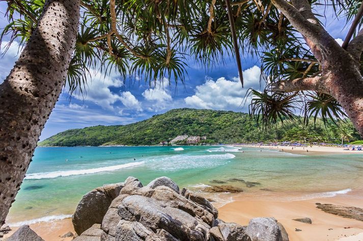 Nai Harn beach is 2 km away
