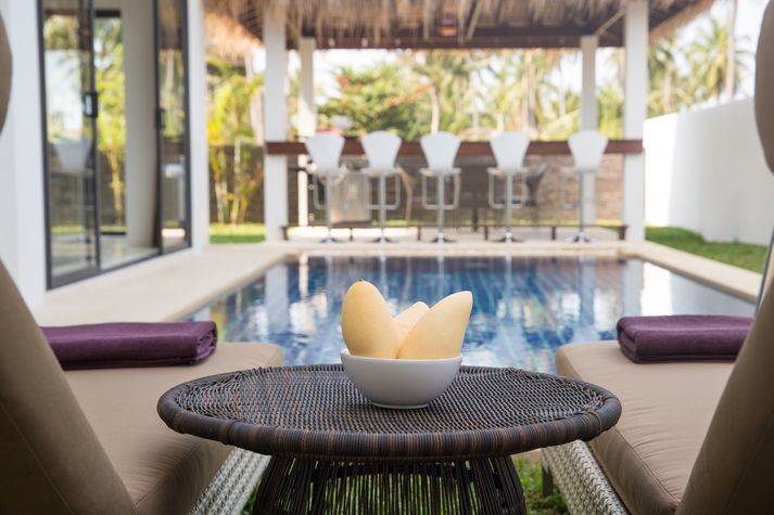 Loungers by the pool