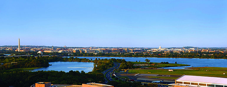 Enjoy expansive water views and fantastic views of Washington DC from the Luna Lounge roof terrace.