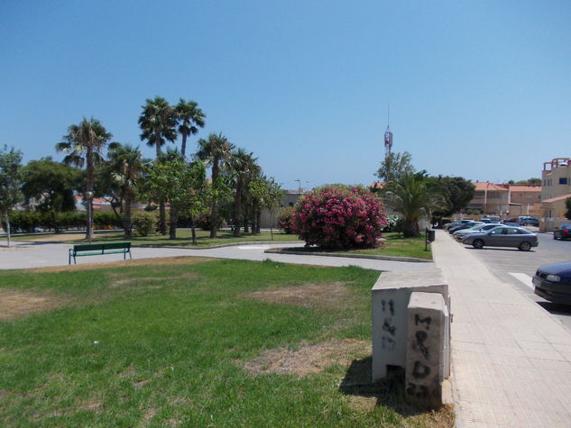 the park opposite the apartments with tennis court football etc.