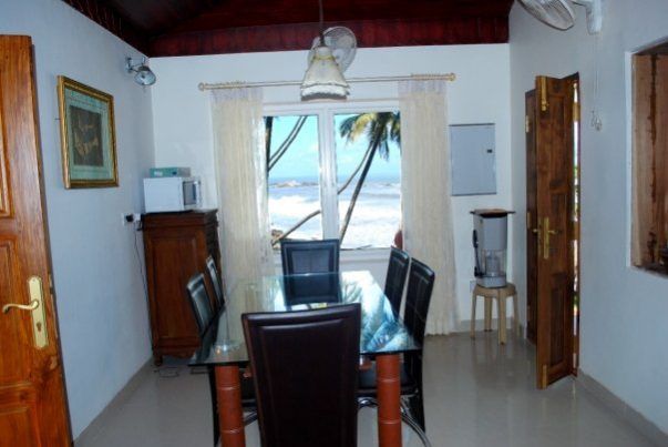 The dining area which also has a sea view