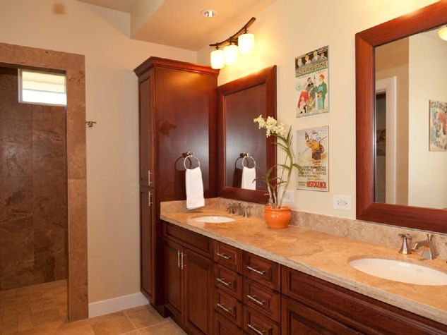 Marble, granite and Mahogany baths