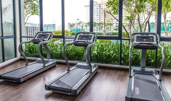 BBQ deck, gym room, jogging path