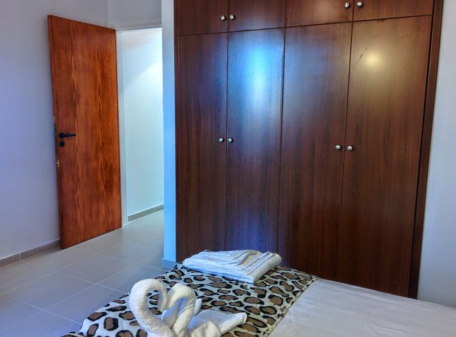 Built in closets in bedroom