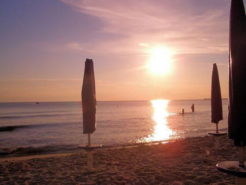 The beach, sunset - 10 minutes by bike from the property
