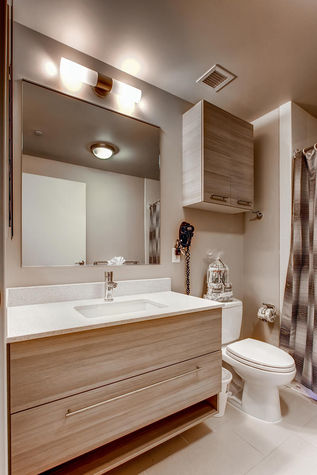 Spacious second bathroom; towels and toiletries sample provided