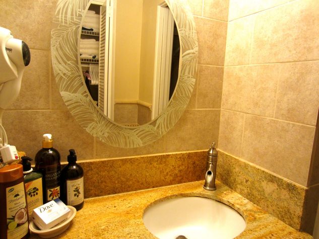 Hair Dryer and Ample Full Size Toiletries included