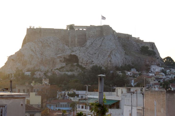 Acropolis view from the roof top terrace