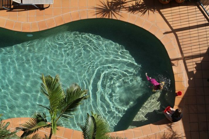 Heated pool at Waterview Resort