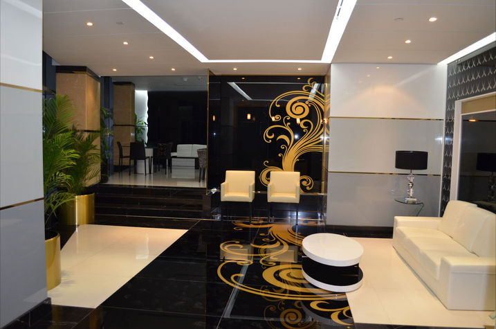 versace designed meeting lounge