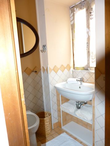Small bathroom with shower