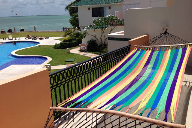 You can put the hammock up in the balcony! 