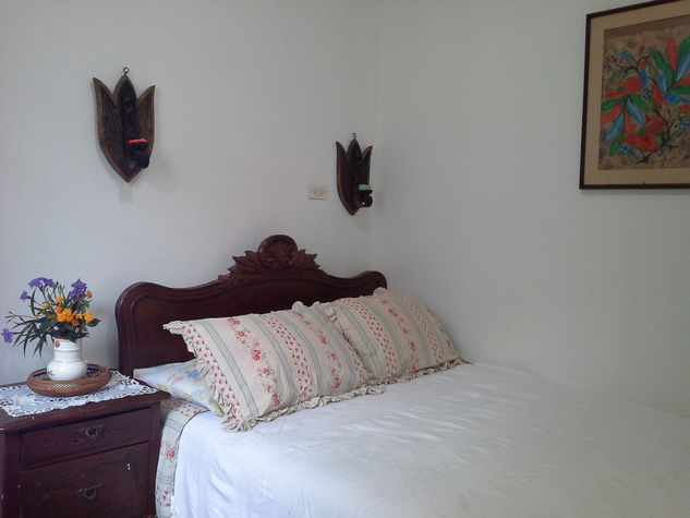 Hand carved antique bed.
