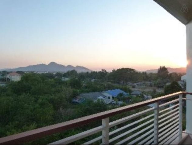 View to the Mountains in the evening
