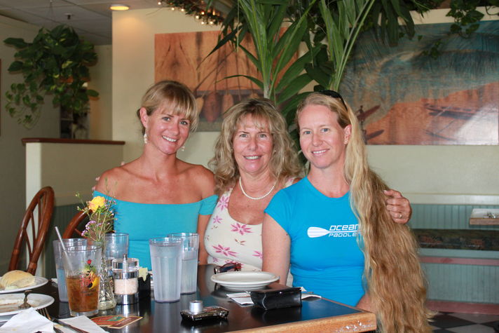 The ladies of the family at a local restaurant (Cafe Pesto)