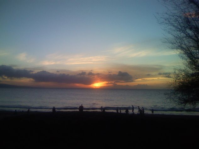 Sunset from the beach only 495 steps from the condo