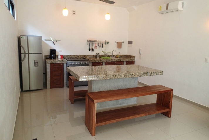 Doble height celings provide a spacious and fresh athmosphere