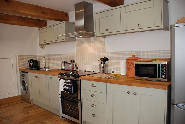 The galley kitchen