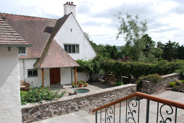Looking across to the main house