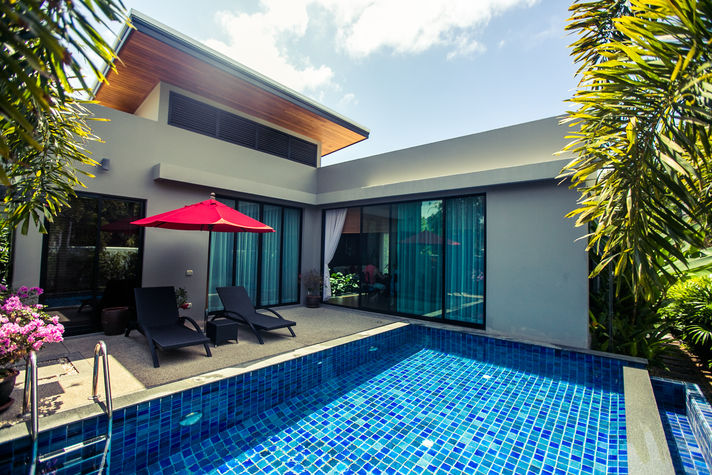 Patio and swimming pool