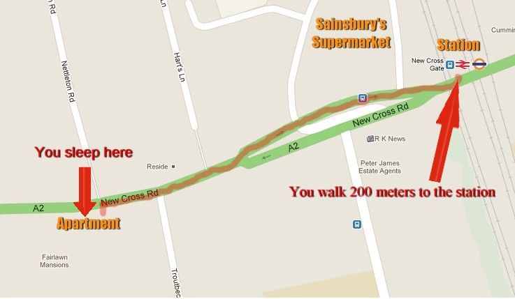 This map shows you how close you are to the station and supermarket. . . .